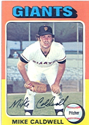 1975 Topps Baseball Cards      347     Mike Caldwell